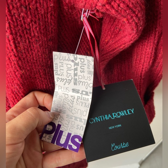 Cynthia Rowley red wool blend knit cardigan - Picture 4 of 7